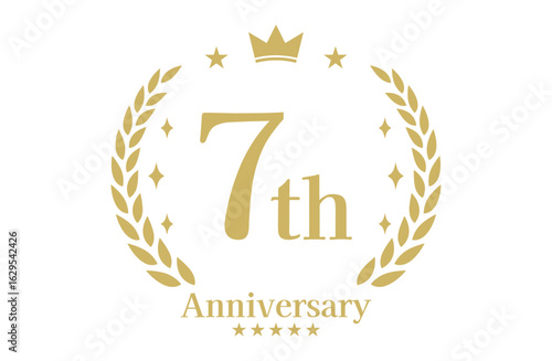 7周年記念、アニバーサリーのロゴベクターイラスト