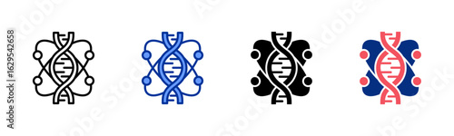 Genomics icon sheet multiple style collection