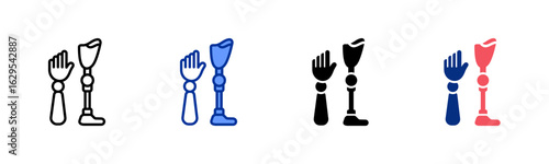 Prosthetics icon sheet multiple style collection