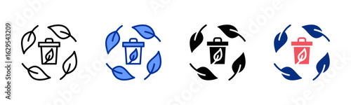 Biodegradable icon sheet multiple style collection
