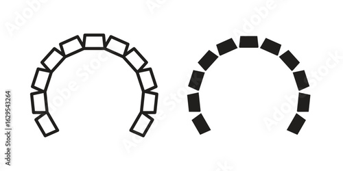 Maxilla icon. simple, flat, black, outline.