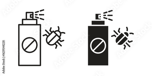 Insecticide icon. simple, flat, black, outline.