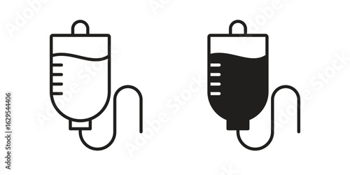 IV icon. simple, flat, black, outline.