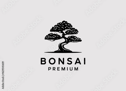 This premium bonsai tree logo embodies the concept of growth, patience, and nature's beauty, perfect for businesses focused on wellness, nature, and sustainability in their branding.
