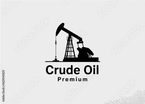 A stark silhouette of an oil pump jack against a minimalist backdrop, illustrating the importance and complexity of the crude oil industry in today's economy.