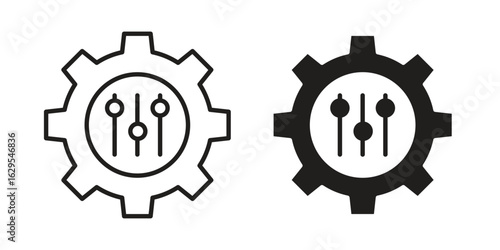 Customize icon. simple, flat, black, outline.