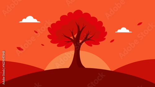 solitary tree peaceful image
