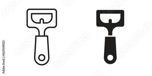 Bottle opener icon. simple, flat, black, outline.