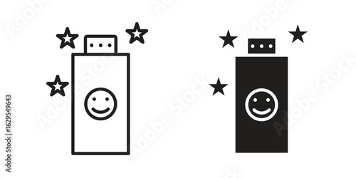 Baby powder icon. simple, flat, black, outline.