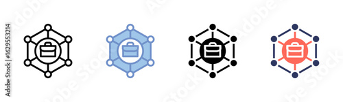 Networking icon sheet multiple style collection