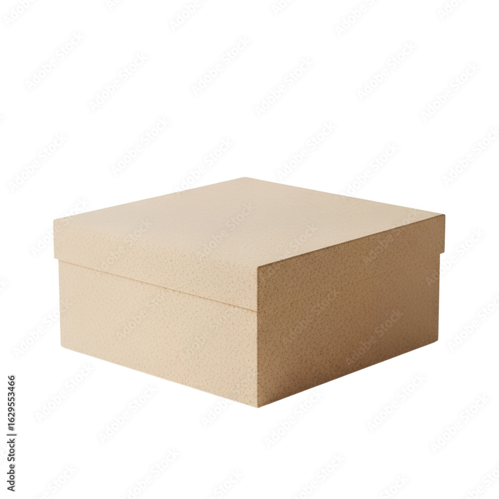 Light beige square cardboard box with speckled texture isolated on a transparent background image png, cut out, clipping path, social media, Advertisement, high quality, HD photo, close up. Light beige square cardboard box with speckled texture isolated on a transparent background image png, cut out, clipping path, social media, Advertisement, high quality, HD photo, close up.