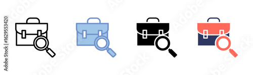 Job Search icon sheet multiple style collection