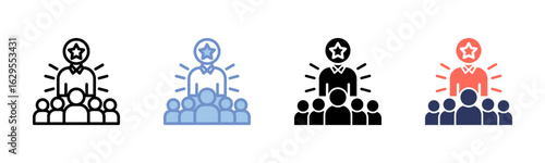 Entrepreneurship icon sheet multiple style collection