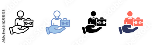 Internship icon sheet multiple style collection