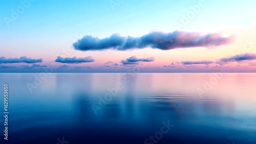 Wallpaper Mural Serene Ocean View at Sunset with Calm Waters and Pink Toned Clouds Reflecting Torontodigital.ca