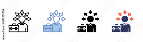 Career Option icon sheet multiple style collection