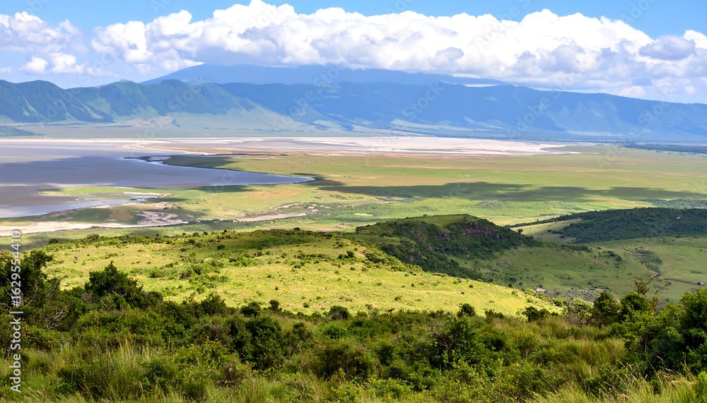 Fototapeta premium landscape with mountains and lake