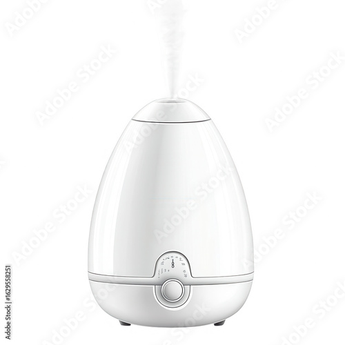 White oval humidifier with adjustable mist