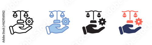 Legal Service icon sheet multiple style collection
