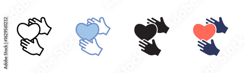 Volunteer icon sheet multiple style collection