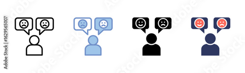 Emotional Intelligence icon sheet multiple style collection