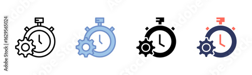 Time Management icon sheet multiple style collection