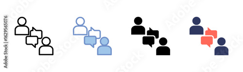 Communication icon sheet multiple style collection