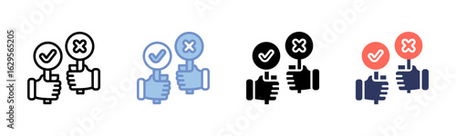 Decision icon sheet multiple style collection