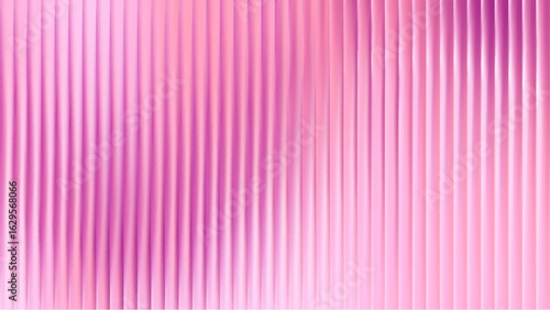 Pink fractal glass ribbed Y2K gradient and fluted light effect. Abstract neon texture or translucent acrylic pattern for cosmetic wall. Vibrant prism distortion or holographic premium 3D panel rows.