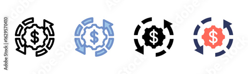 Life Cycle icon sheet multiple style collection