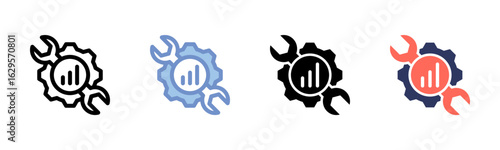 Configuration icon sheet multiple style collection