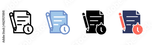 Service Level Agreement  icon sheet multiple style collection