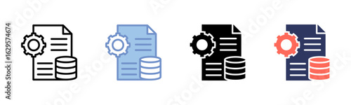 Εκτύπωση καμβά Orchestration icon sheet multiple style collection