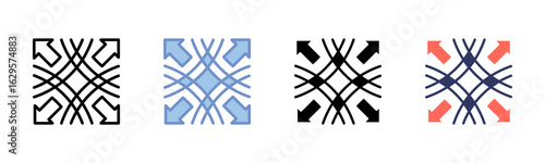 Elasticity icon sheet multiple style collection