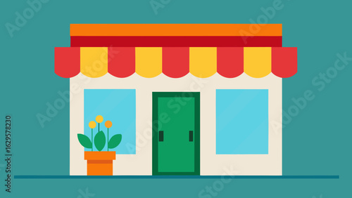 shop window with flowers
