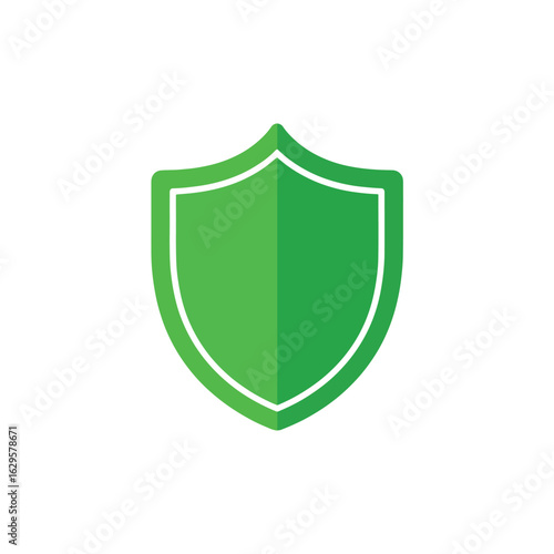 Green Shield Icon: Security, Safety, and Protection Symbol