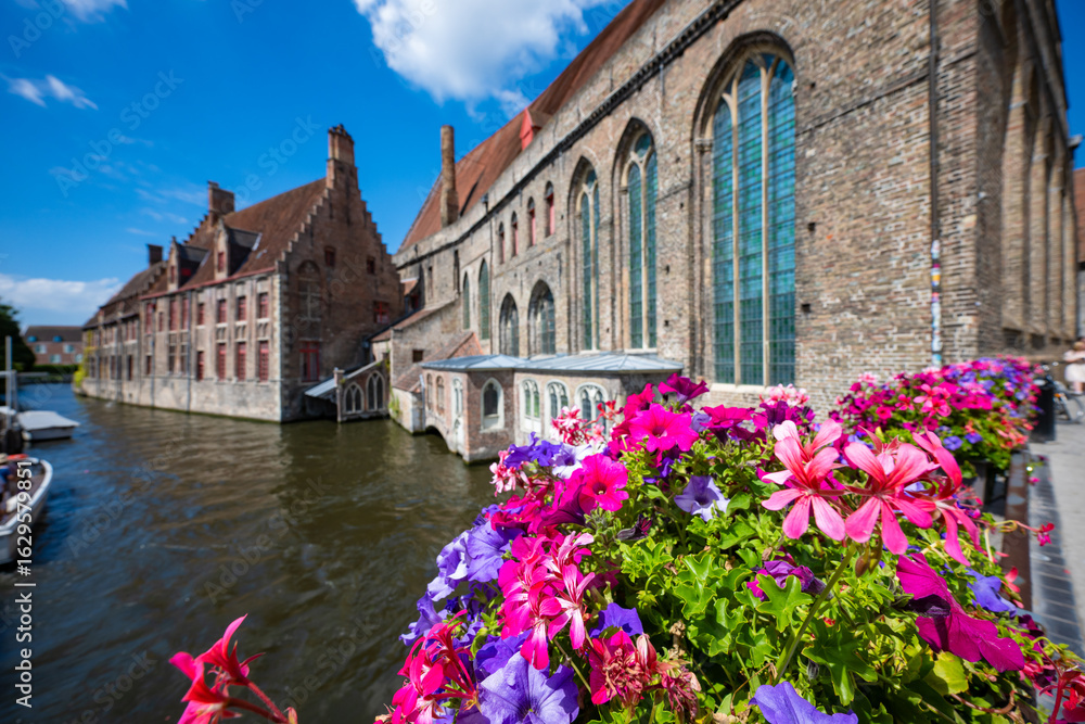 Naklejka premium Beautiful building of Bruges Belgium