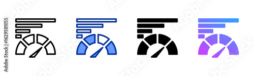 Bandwidth icon sheet multiple style collection