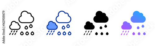 Cloudburst icon sheet multiple style collection