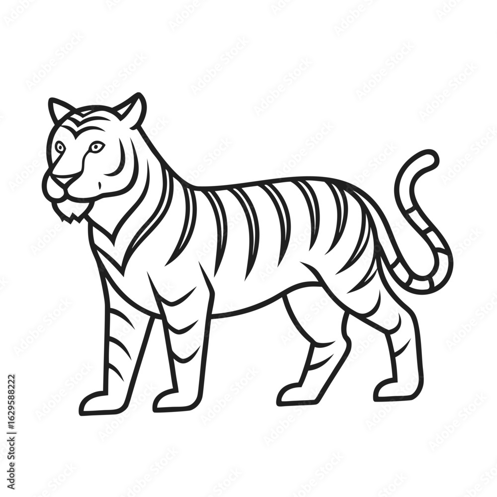 Obraz premium tiger vector icon