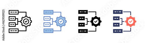 Workflow icon sheet multiple style collection