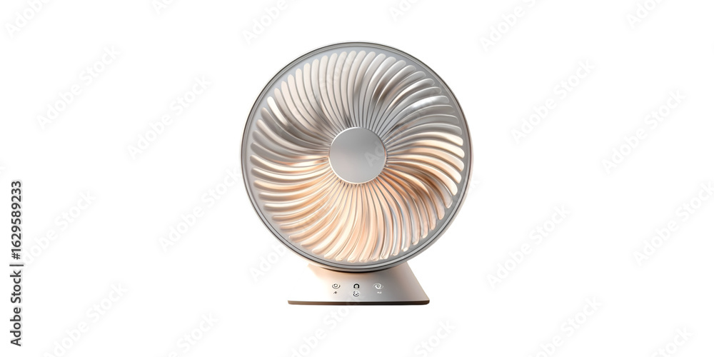 Obraz premium Mini Desktop Fan for Remote Work Transparent Background