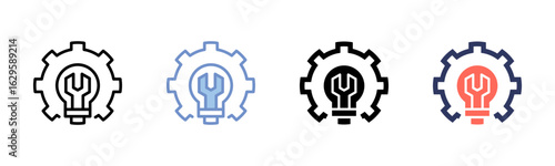 Techniques icon sheet multiple style collection