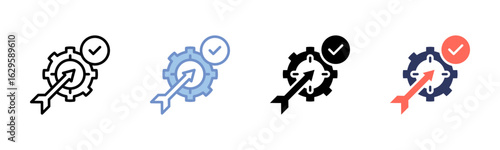 Effectiveness icon sheet multiple style collection