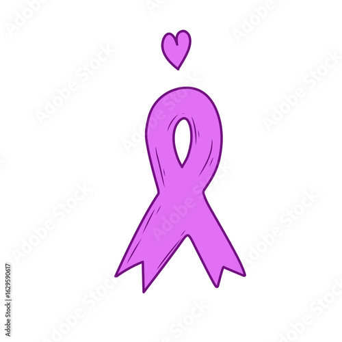 purple awareness ribbon