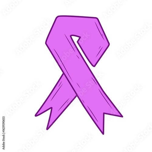 purple awareness ribbon