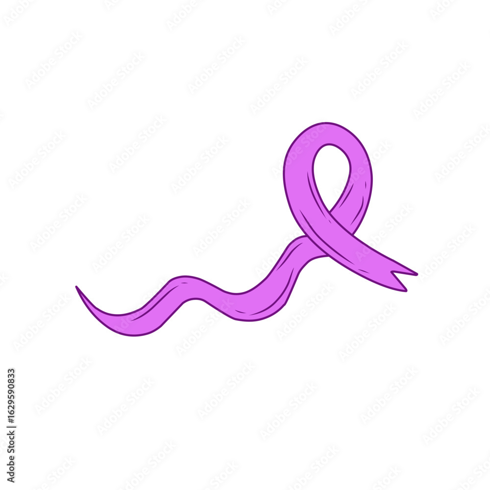 Obraz premium purple awareness ribbon