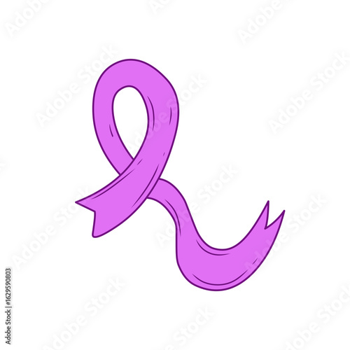 purple awareness ribbon
