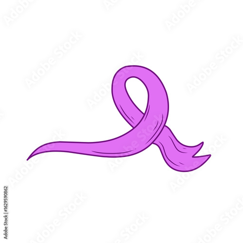 purple awareness ribbon