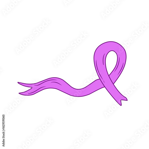 purple awareness ribbon